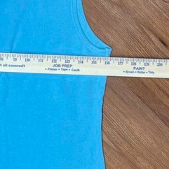 Croft & Barrow Blue Tank Top Lace Detail Women’s Small - Picture 5 of 6